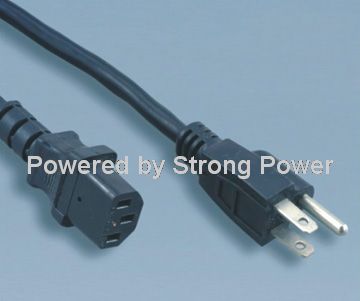 America_UL_power cords_YY_3 to_ST3_IEC_60320_C13