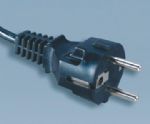 Russia-GOST-Non-rewirable-Moulded-2-pole-Staight-Type-Plug-Power-Cord
