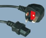 UK BS 1363 A power cords Y006A to ST3 C13