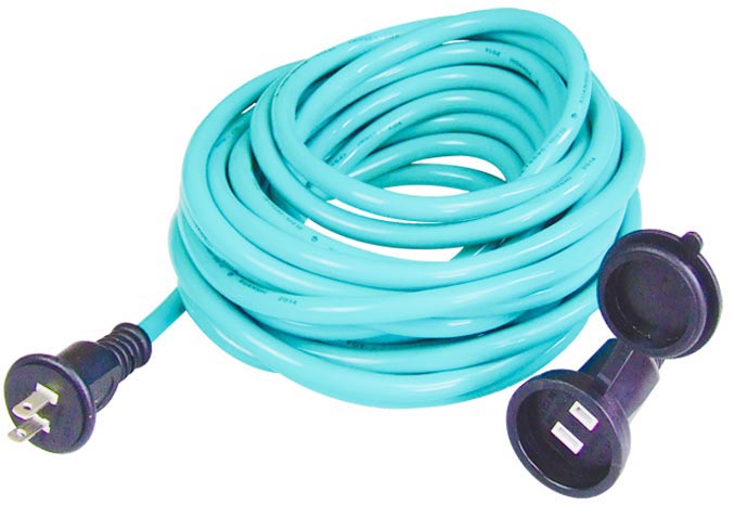 Waterproof plug Socket Japan Light Blue extension cord