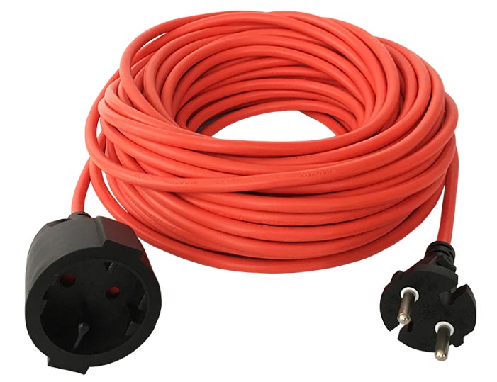 European Extension Cord Set CEE7/17 Plug Socket Red