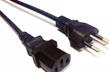 Brazil 14136 Plug to IEC 60320 C13 Power Cord