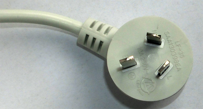 Australia angle plug power cord