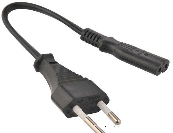 Korea KSC 8305 2 Prong Plug To IEC 60320 C7 Power Cord