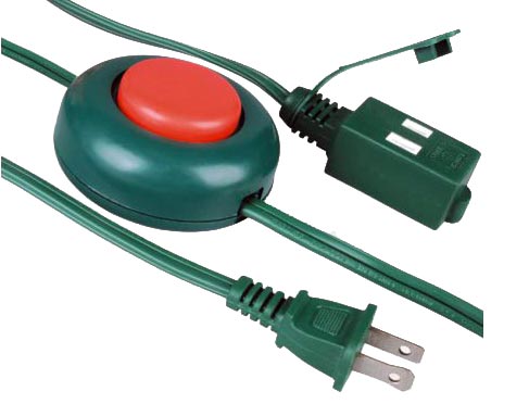 Seasonal Use Extension Cord Sets THREE OUTLET Footswitch FS001