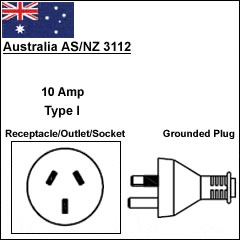 Australia As/Nz3112 power cord plug