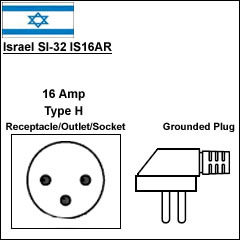 Israel SI-32 IS16AR power cord plug