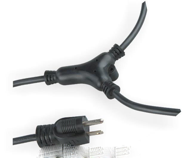 Power Supply Cord Y-Joints Attachment Plug America LA068B