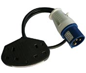 IEC 60309 Extension Adapter UK Socket 2 Outlet