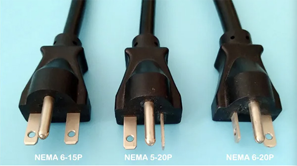 Difference of NEMA5-20P,NEMA6-15P,NEMA6-20P