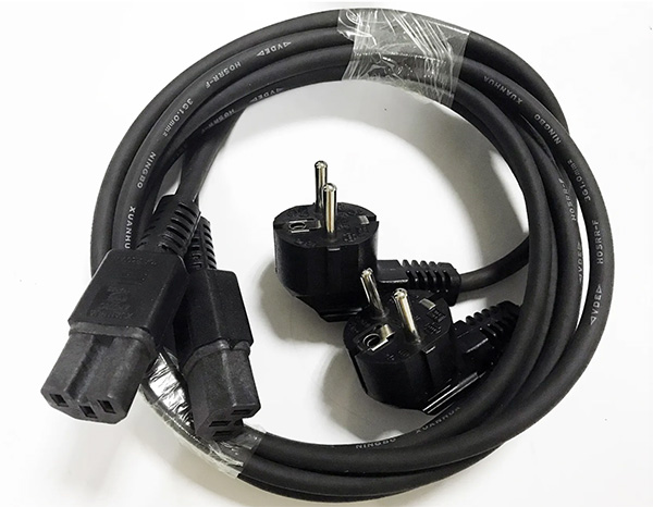 Europe Schuko Plug to IEC 320 C15 AC Power Cord