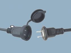 2 Prong Plug Socket Japan Extension Cord with Waterproof