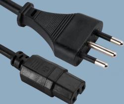Italian-CEI-23-16-2P-T-IMQ-10A-Plug-to-IEC-60320-C15-Power-Cord