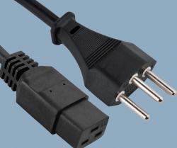 Switzerland-CH-type-12-SEV-1011-Plug-to-IEC-60320-C19-Receptacle-AC-Cord